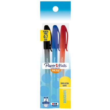 WEAREVER - Bolígrafo PaperMate Punto Fino con 3 Kilométrico Colores Surtidos