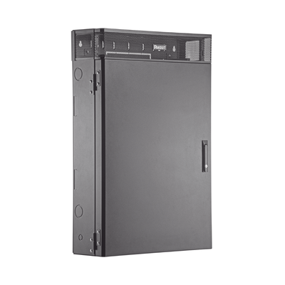 PANDUIT - Gabinete de Montaje en Pared TrueEdge™, Con 3 UR para Equipo Activo y 3 UR para Paneles de Parcheo, Fabricado en Acero, Color Negro