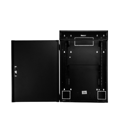 PANDUIT - Gabinete de Montaje en Pared TrueEdge™, Con 6 UR para Equipo Activo y 6 UR para Paneles de Parcheo, Fabricado en Acero, Color Negro