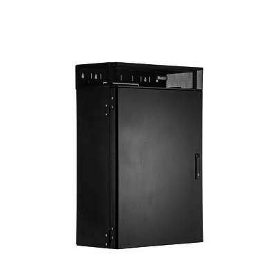 PANDUIT - Gabinete de Montaje en Pared TrueEdge™, Con 6 UR para Equipo Activo y 6 UR para Paneles de Parcheo, Fabricado en Acero, Color Negro