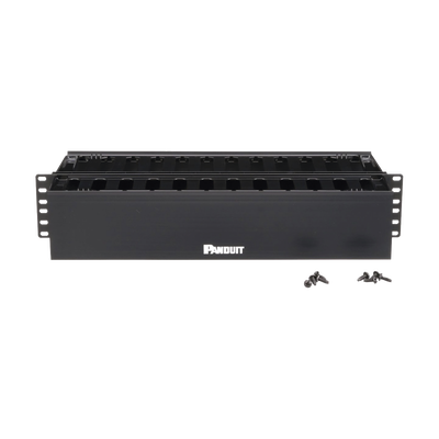 PANDUIT - Organizador de Cables Horizontal PatchLink, Doble (Frontal y Posterior), Para Rack de 19in, 2UR