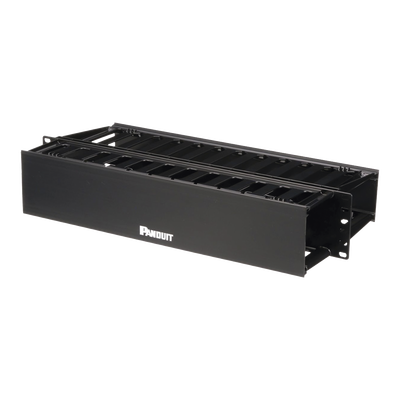 PANDUIT - Organizador de Cables Horizontal PatchLink, Doble (Frontal y Posterior), Para Rack de 19in, 2UR