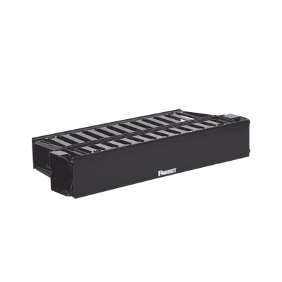PANDUIT - Organizador de Cables Horizontal PatchLink, Doble (Frontal y Posterior), Con Tapa Extendida, Para Rack de 19in, 2UR