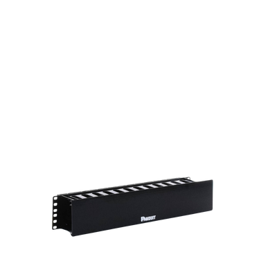 PANDUIT - Organizador de Cables Horizontal PatchLink, Sencillo (Solo Frontal), Con Tapa Extendida, Para Rack de 19in, 2UR