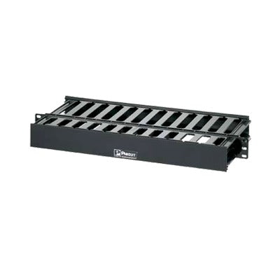 PANDUIT - Organizador de Cables Horizontal PatchLink, Doble (Frontal y Posterior), Para Rack de 19in, 1UR