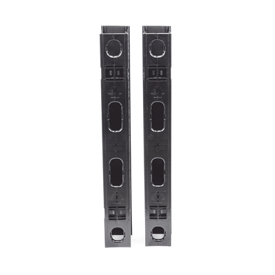 PANDUIT - Organizador Vertical NetRunner, Doble (Frontal y Posterior), Para Rack Abierto de 45 Unidades, 4.9in de Ancho, Color Negro