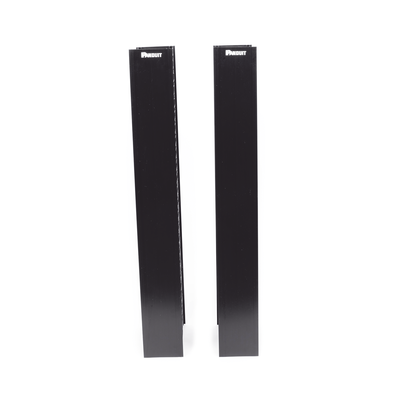PANDUIT - Organizador Vertical NetRunner, Sencillo (Solo Frontal), Para Rack Abierto de 45 Unidades, 4.9in de Ancho, Color Negro