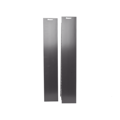 PANDUIT - Organizador Vertical NetRunner, Doble (Frontal y Posterior), para Rack Abierto de 45 Unidades, 6.7in de Ancho, Color Negro