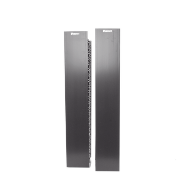 PANDUIT - Organizador Vertical NetRunner, Doble (Frontal y Posterior), para Rack Abierto de 45 Unidades, 6.7in de Ancho, Color Negro