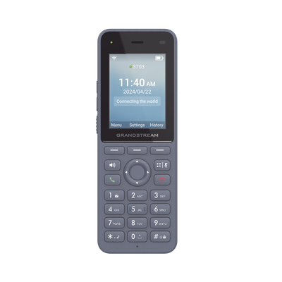 GRANDSTREAM - Teléfono IP inalámbrico Wi-Fi, Portátil, 3 cuentas SIP, 3 líneas, Voz HD, Bluetooth integrado, Puerto USB tipo C