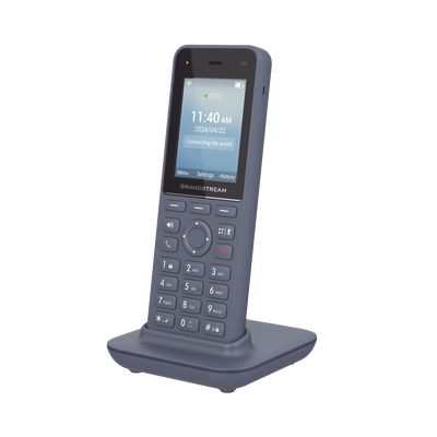 GRANDSTREAM - Teléfono IP inalámbrico Wi-Fi, Portátil, 3 cuentas SIP, 3 líneas, Voz HD, Bluetooth integrado, Puerto USB tipo C