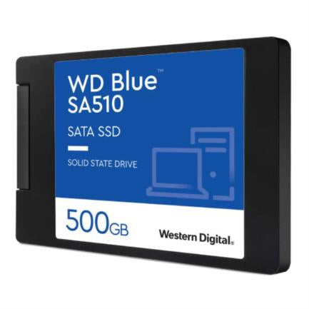 WESTERN DIGITAL - SSD Interno Western Digital Blue SA510 500GB 2.5" 7mm SATA lll Lect 555/440 MBs para PC y Lap
