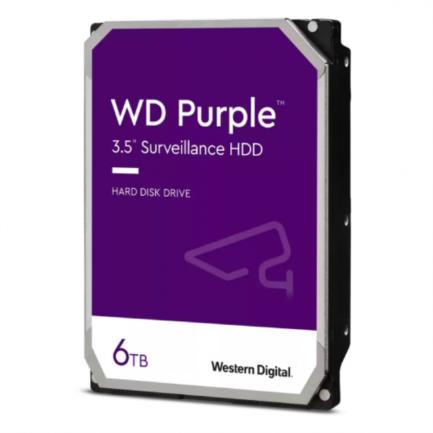 WESTERN DIGITAL - Disco Duro Interno Western Digital Purple Surveillance 6TB 3.5" SATA lll 6 Gbit/s Cache 256MB para Videovigilancia