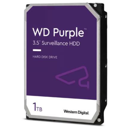 WESTERN DIGITAL - Disco Duro Interno Western Digital Purple Surveillance 1TB 3.5" SATA lll 6 Gbit/s Cache 64MB para Videovigilancia