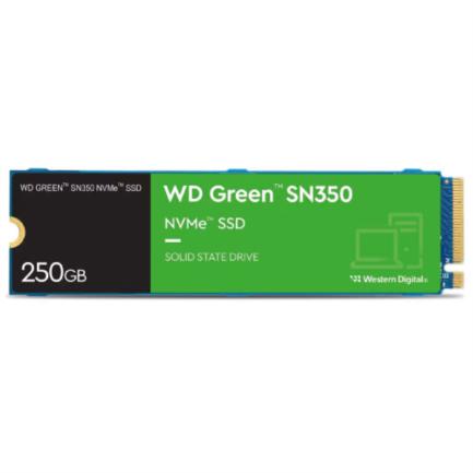 WESTERN DIGITAL - SSD Interno Western Digital Green SN350 250GB M.2 2280 PCIe 3.0 NVMe Lect 2400/1500 MBs para PC y Lap