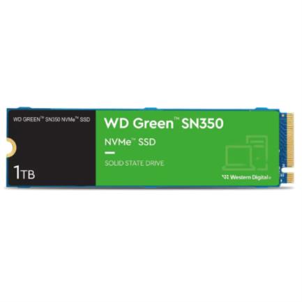 WESTERN DIGITAL - SSD Interno Western Digital Green SN350 1TB M.2 2280 PCIe 3.0 NVMe Lect 2400/1850 MBs para PC y Lap