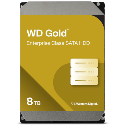 WESTERN DIGITAL - Disco Duro Western Digital Interno Interno Gold 8TB 3.5 SATA3 6GB/S 256MB 7200RPM 24X7 HotPlug NAS DVR NVR
