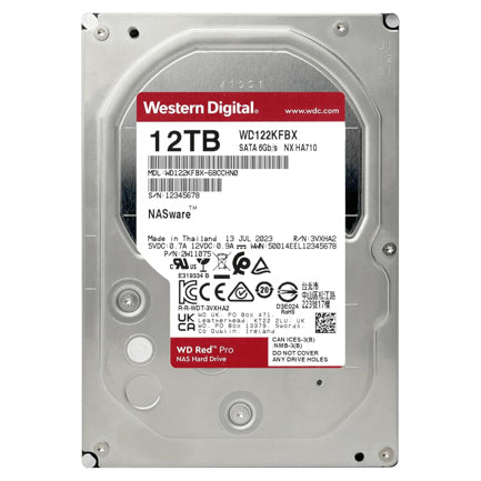 WESTERN DIGITAL - Disco Duro Western Digital NAS Red Pro 3.5 12TB SATA III 7200RPM 512MB Cache