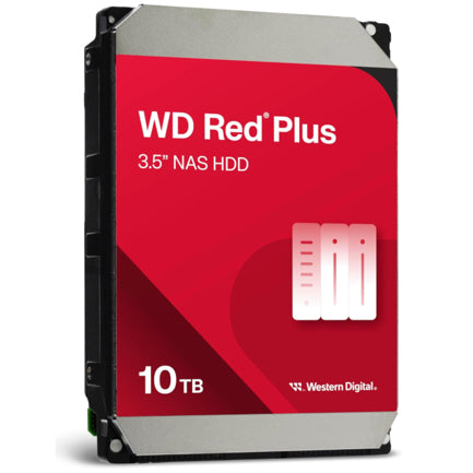 WESTERN DIGITAL - Disco Duro Western Digital Red Plus 10TB para NAS 3.5 SATA III 6 Gbit/s 7200RPM 512MB Caché