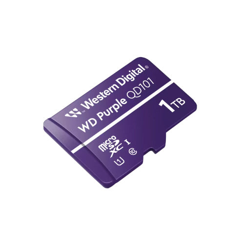 WESTERN DIGITAL - Memoria Micro SD Western Digital Purple WDD100T1P0C1 TB Micro SC QD101- 1UHS Clase 10 para videovigilancia.