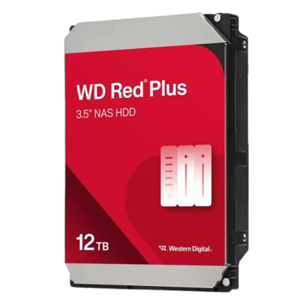 WESTERN DIGITAL - Disco Duro Western Digital 12TB Red Plus NAS SATA 3.5 pulgadas up to 260MB/s 7200 rpm - caché 512MB