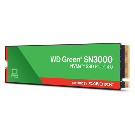 WESTERN DIGITAL - SSD interno Western Digital de 500GB Green SN3000 PCIe Gen4x4 NVMe - Lectura y Escritura