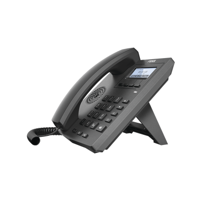 FANVIL - Teléfono IP empresarial para 2 lineas SIP con pantalla LCD 128 x 48 Px y conferencia de 3 vías, PoE