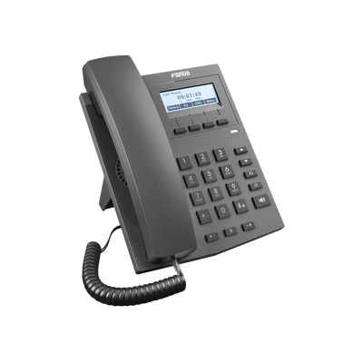 FANVIL - Teléfono IP empresarial para 2 lineas SIP con pantalla LCD 128 x 48 Px y conferencia de 3 vías, PoE