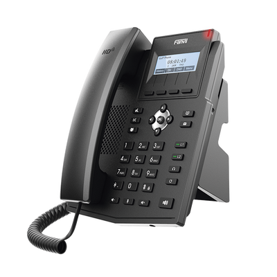 FANVIL - Teléfono IP empresarial para 2 lineas SIP con pantalla LCD,  Puertos Gigabit, Códec Opus, conferencia de 3 vías, PoE.
