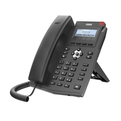 FANVIL - Teléfono IP empresarial para 2 lineas SIP con pantalla LCD,  Puertos Gigabit, Códec Opus, conferencia de 3 vías, PoE.