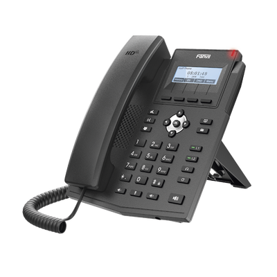 FANVIL - Teléfono IP empresarial para 2 lineas SIP con pantalla LCD,  Puertos Gigabit, Códec Opus, conferencia de 3 vías, PoE.