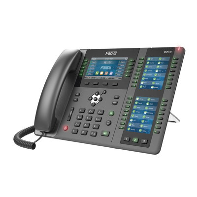FANVIL - Teléfono IP ideal para recepción hasta 20 líneas SIP, PoE, 106 botones DSS, Bluetooth integrado para diademas, puertos Gigabit, soporta recepción video