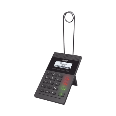 FANVIL - Teléfono IP para Call Center para 2 lineas SIP con soporte para diadema, pantalla 128x48 retro-iluminada, PoE