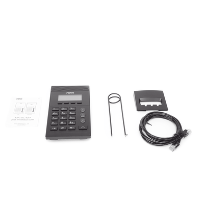 FANVIL - Teléfono IP para Call Center para 2 lineas SIP con soporte para diadema, pantalla 128x48 retro-iluminada, PoE