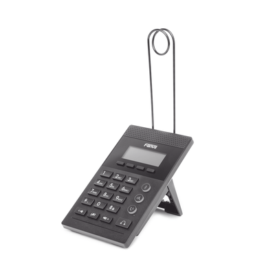 FANVIL - Teléfono IP para Call Center para 2 lineas SIP con soporte para diadema, pantalla 128x48 retro-iluminada, PoE