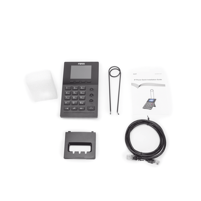 FANVIL - Teléfono IP para Call Center para 2 lineas SIP con soporte para diadema, pantalla LCD de 2.8 pulgadas a color, PoE