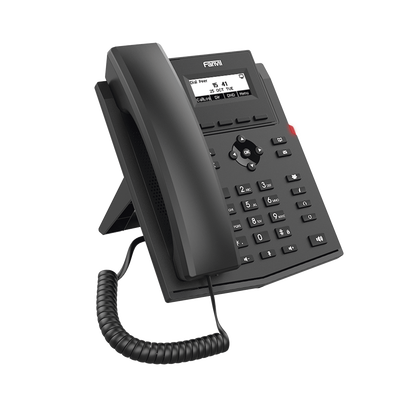 FANVIL - Teléfono IP empresarial para 2 lineas SIP con pantalla LCD,  Puertos Gigabit, Códec Opus, conferencia de 6 vías, PoE.