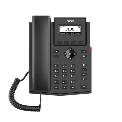 FANVIL - Teléfono IP empresarial para 2 lineas SIP con pantalla LCD,  Puertos Gigabit, Códec Opus, conferencia de 6 vías, PoE.