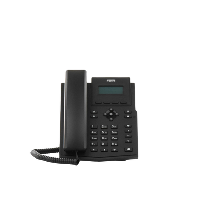 FANVIL - Teléfono IP empresarial para 2 lineas SIP con pantalla LCD, Códec Opus, conferencia de 3 vías, PoE.