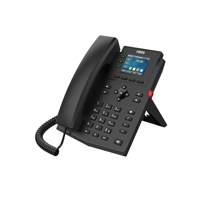 FANVIL - Teléfono 2 Hilos para switch PN8 y PN24 /empresarial para 4 líneas SIP con pantalla LCD de 2.4 pulgadas a color, Opus y conferencia de 6 vías, PoE.