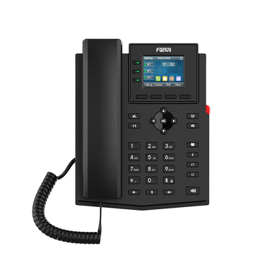 FANVIL - Teléfono 2 Hilos para switch PN8 y PN24 /empresarial para 4 líneas SIP con pantalla LCD de 2.4 pulgadas a color, Opus y conferencia de 6 vías, PoE.