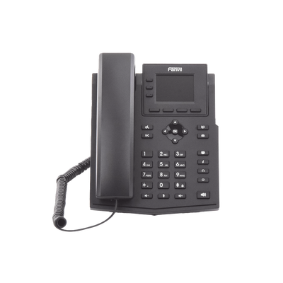 FANVIL - Teléfono IP Wi-Fi empresarial para 4 líneas SIP con pantalla LCD de 2.4 pulgadas a color, Opus y conferencia de 3 vías, PoE.
