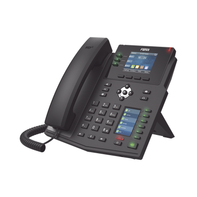 FANVIL - Teléfono IP Empresarial con Estándares Europeos, 12 lineas SIP con pantalla a color, 30 teclas DSS/BLF, puertos Gigabit, IPv6, Opus , PoE/DC