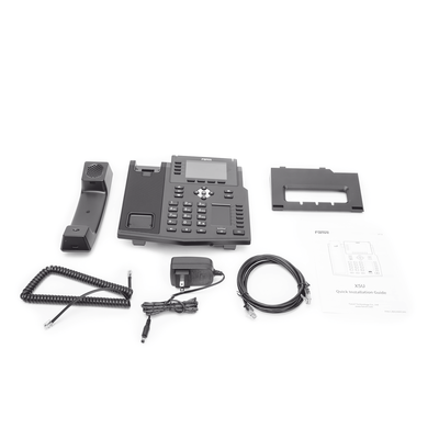 FANVIL - Teléfono IP Empresarial con Estándares Europeos, 16 líneas SIP con pantalla LCD a color 3.5", 30 teclas DSS/BLF, puertos Gigabit, IPv6, Opus y conferencia de 3 vías, PoE/DC