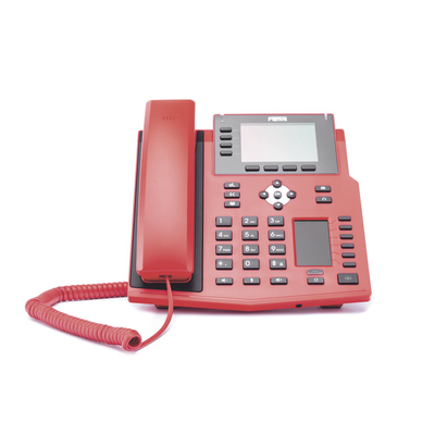 FANVIL - Teléfono IP Empresarial con Estándares Europeos, 16 lineas SIP con pantalla LCD de 3.5" a color, 6 teclas DSS/BLF, puertos Gigabit, IPv6, Opus y conferencia de 3 vías, PoE/DC (incluye fuente).