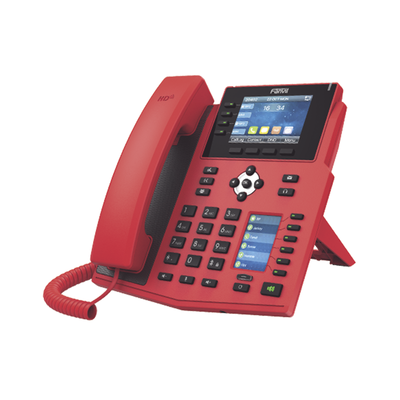 FANVIL - Teléfono IP Empresarial con Estándares Europeos, 16 lineas SIP con pantalla LCD de 3.5" a color, 6 teclas DSS/BLF, puertos Gigabit, IPv6, Opus y conferencia de 3 vías, PoE/DC (incluye fuente).