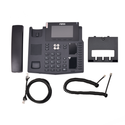 FANVIL - Teléfono IP empresarial para 20 líneas SIP, Voz HD, 3 Pantallas LCD a Color, 12 teclas BLF, PoE