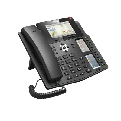 FANVIL - Teléfono IP empresarial para 20 líneas SIP, Voz HD, 3 Pantallas LCD a Color, 12 teclas BLF, PoE