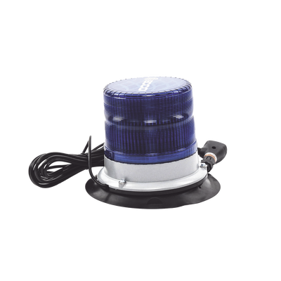 ECCO - Baliza led pulso, 12-24vdc, 11 patrones de flash, montaje de imán de vacío, azul