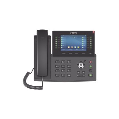 FANVIL - Teléfono IP empresarial para 20 lineas SIP, Bluetooth integrado para diademas, PoE y hasta 60 botones DSS con doble puerto Gigabit, soporta recepción de video
